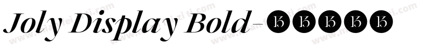 Joly Display Bold字体转换